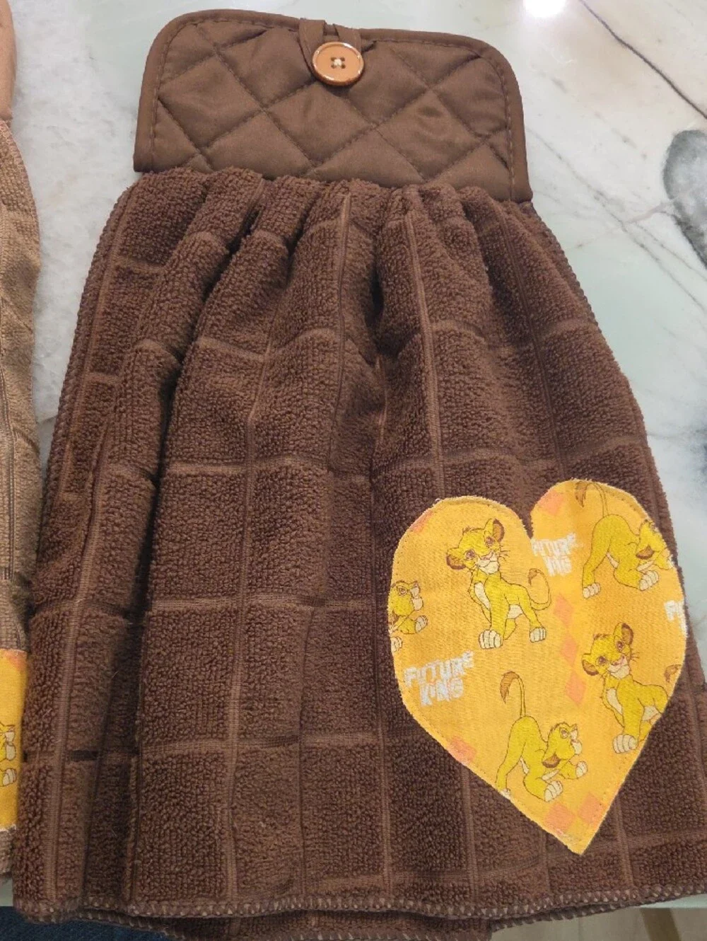 Disney Lion King Brown Hanging Kitchen Towel Set of 2